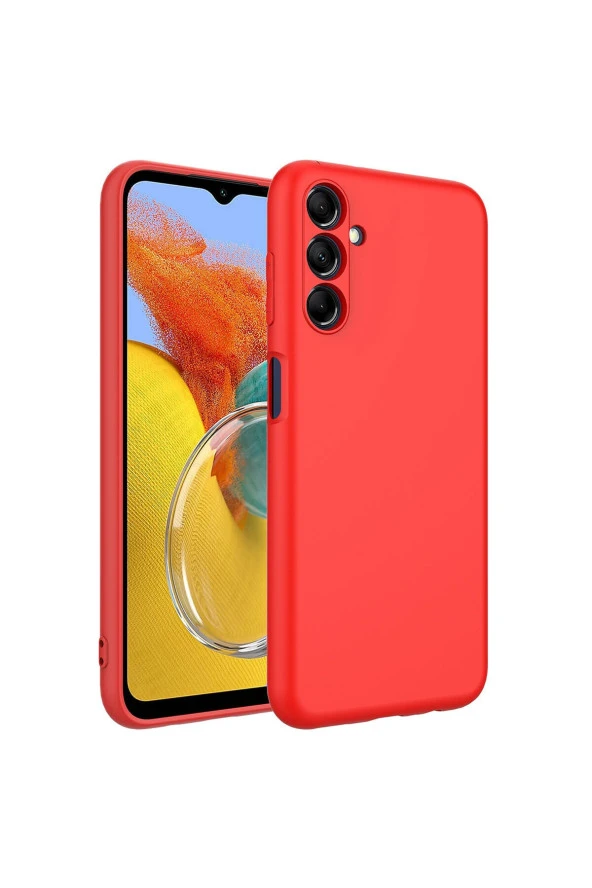 Samsung Galaxy M14 ile Uyumlu Kılıf Kadife Iç Yüzey Silikon Z-Mara Lansman Vieri Kılıf Kırmızı ürün görseli
