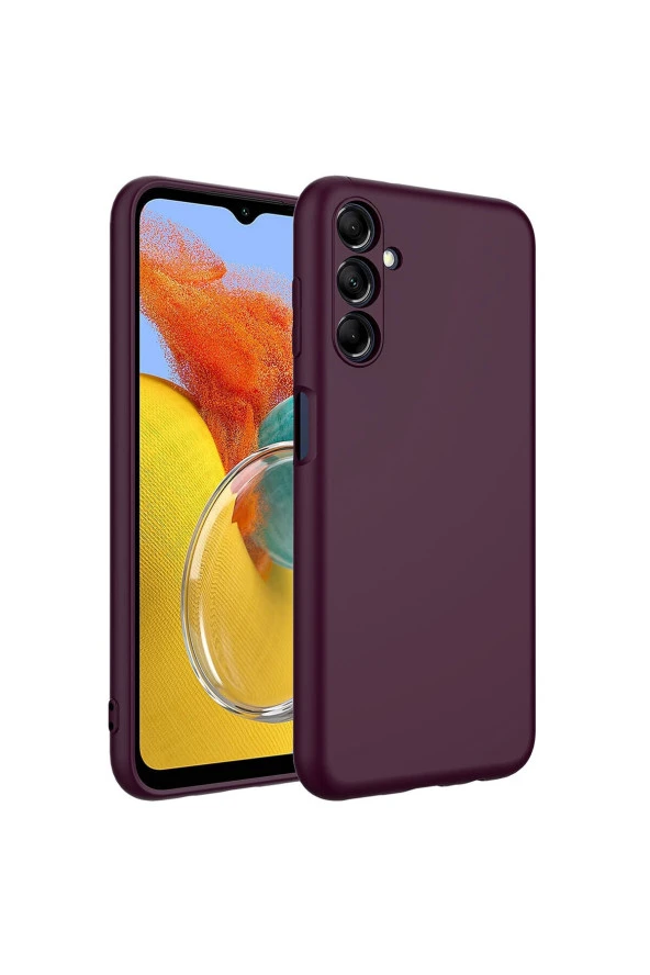Samsung Galaxy M14 ile Uyumlu Kılıf Kadife Iç Yüzey Silikon Z-Mara Lansman Vieri Kılıf K.Mor ürün görseli