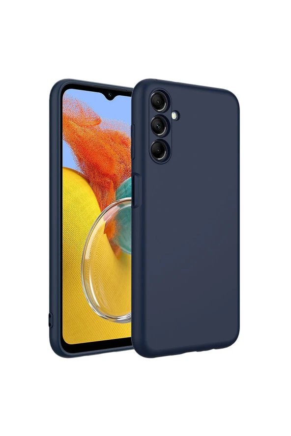 Samsung Galaxy M14 ile Uyumlu Kılıf Kadife Iç Yüzey Silikon Z-Mara Lansman Vieri Kılıf Lacivert ürün görseli