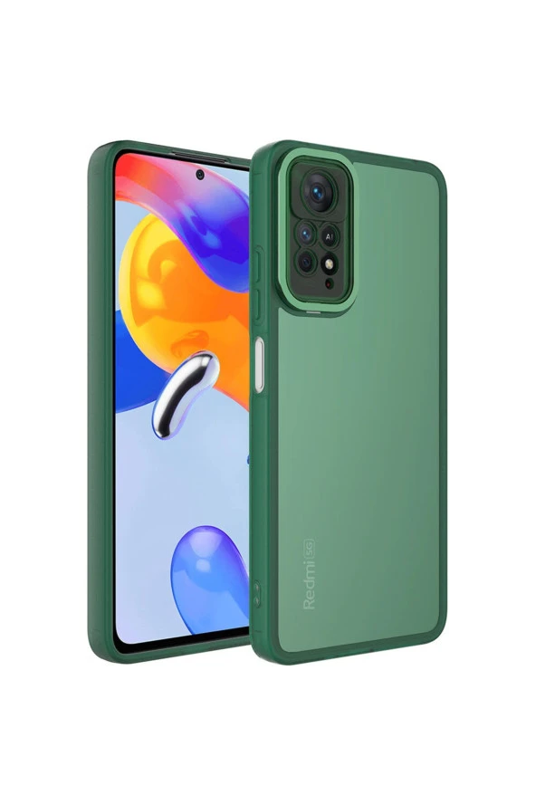 Xiaomi Redmi Note 11 Pro 5g Ile Uyumlu Kılıf Kamera Çerceve Korumalı Transparan Z-post Panoply Kapak - Resim 3