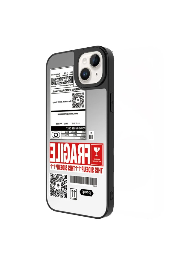 Apple Iphone 14 Pro Ile Uyumlu Aynalı Fragi?le Desenli Kamera Korumalı Parlak Z- Mirror Kapak - Resim 3