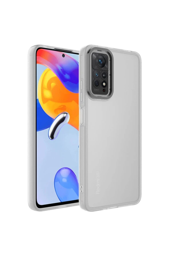 Xiaomi Redmi Note 11 Pro 5g Ile Uyumlu Kılıf Kamera Çerceve Korumalı Transparan Z-post Panoply Kapak - Resim 3