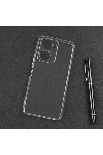 Vivo Y16 Ile Uyumlu Kılıf Süper Esnek Toz, Kirden Koruyan Silikon Süper Şeffaf - Resim 5