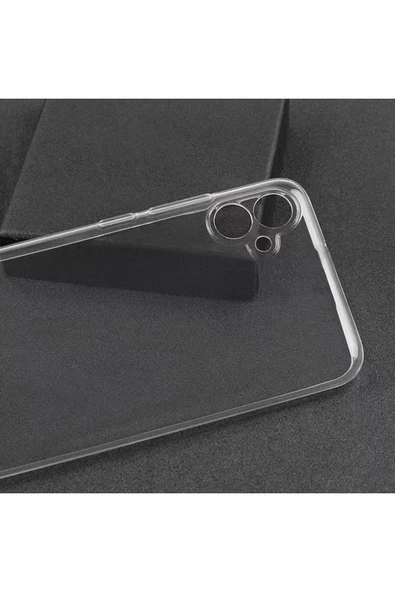 Galaxy A04e Ile Uyumlu Kılıf Süper Esnek Toz, Kirden Koruyan Silikon Süper Şeffaf - Resim 5