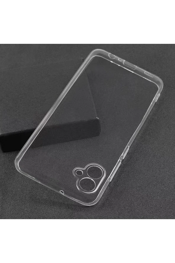 Galaxy A04e Ile Uyumlu Kılıf Süper Esnek Toz, Kirden Koruyan Silikon Süper Şeffaf - Resim 2