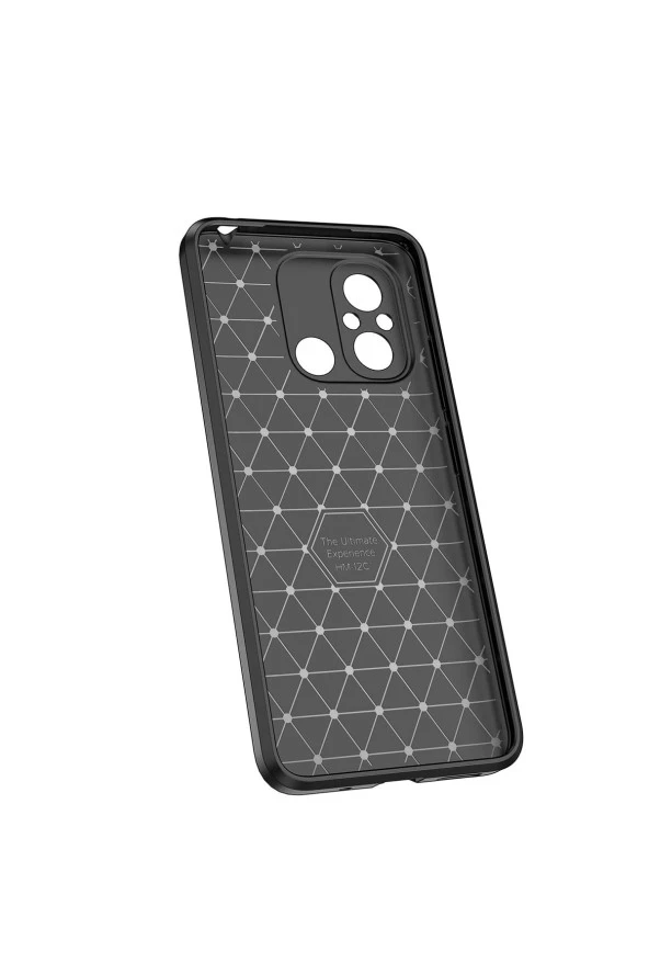 Xiaomi Redmi 12c Ile Uyumlu Silikon Kılıf Niss Silikon Deri Görünüm Ultra Slim Fit Kılıf Siyah - Resim 3