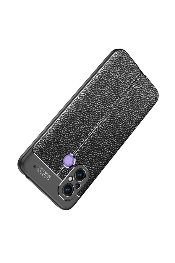 Xiaomi Redmi 12c Ile Uyumlu Silikon Kılıf Niss Silikon Deri Görünüm Ultra Slim Fit Kılıf Siyah - Resim 4