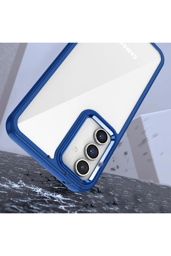 Galaxy A04s Ile Uyumlu Kılıf Kontrast Renk Tasarımlı Cynosure Kapak Kırmızı - Resim 4