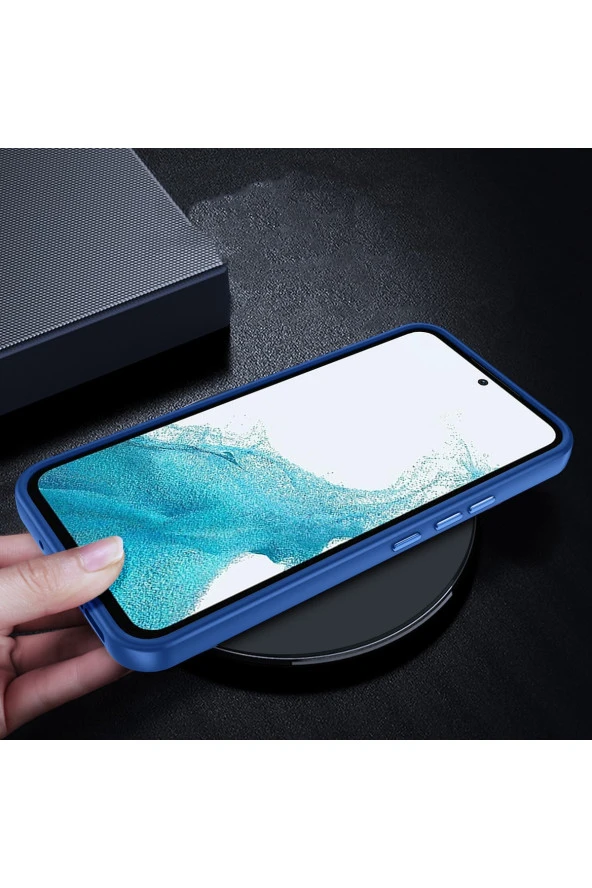 Galaxy A14 Ile Uyumlu Kılıf Kontrast Renk Tasarımlı Cynosure Kapak Kırmızı - Resim 4