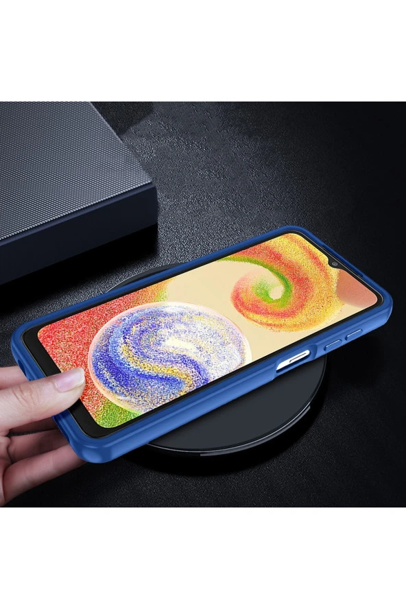 Galaxy A04e Ile Uyumlu Kılıf Kontrast Renk Tasarımlı Cynosure Kapak Rose Gold - 4