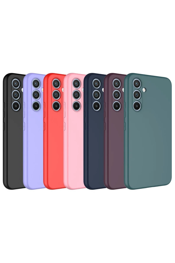 Galaxy A54 Ile Uyumlu Kılıf Kadife Iç Yüzey Silikon Z-mara Lansman Vieri Kılıf Koyu Mor - Resim 2