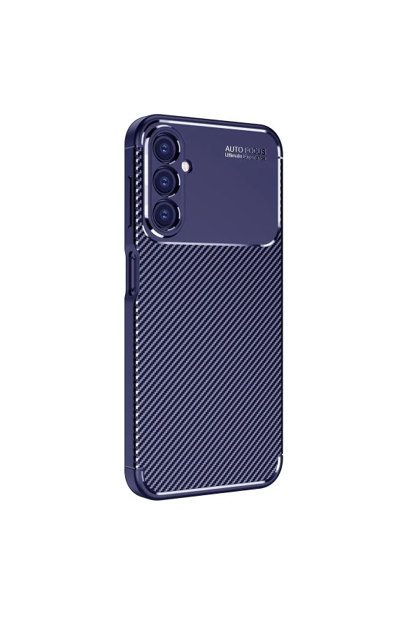 Galaxy A34 Ile Uyumlu Kılıf Karbon Delüx Parmak Izi Yapmayan Ultra Slim Tpu Silikon Lacivert ürün görseli 1