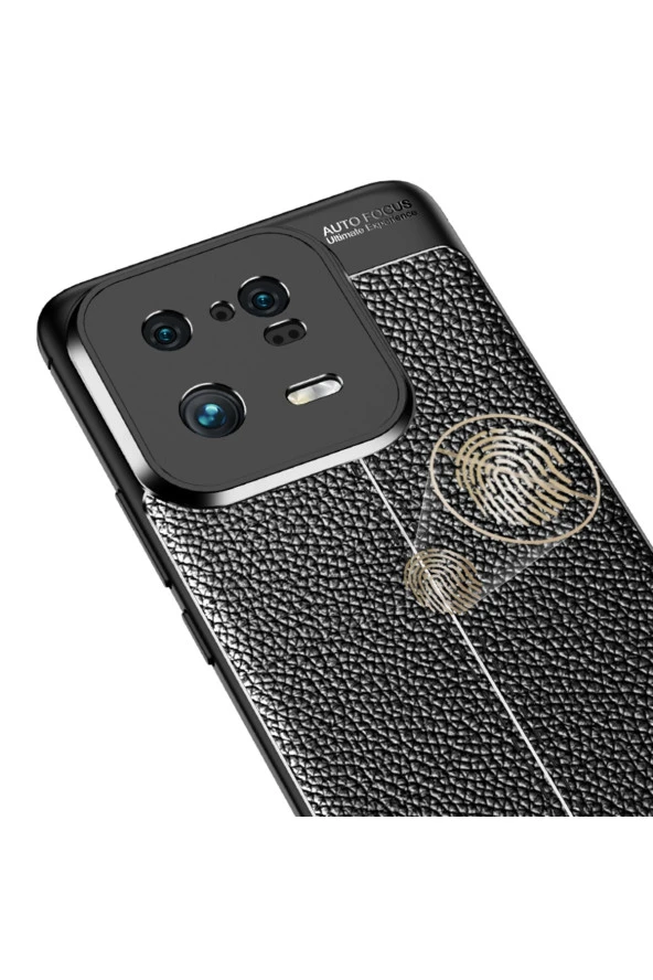 Xiaomi 13 Pro Ile Uyumlu Silikon Kılıf Niss Silikon Deri Görünümlü Ultra Slim Fit Kılıf Lacivert - Resim 3