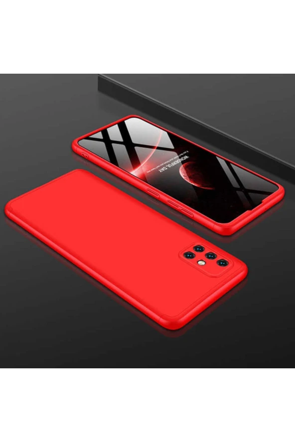 Samsung Galaxy A71 Ile Uyumlu Kılıf Soft Hard Koruma 3 Parça Ays Kırmızı ürün görseli