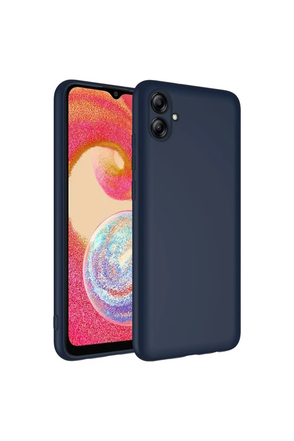 Galaxy A04e Ile Uyumlu Kılıf Kadife Iç Yüzey Silikon Z-mara Lansman Vieri Kılıf Lacivert ürün görseli