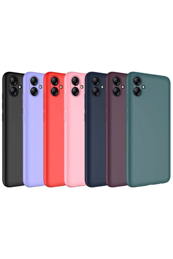 Galaxy A04e Ile Uyumlu Kılıf Kadife Iç Yüzey Silikon Z-mara Lansman Vieri Kılıf Koyu Yeşil - Resim 2