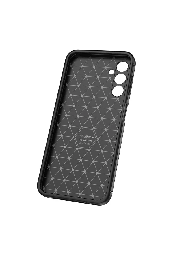 Galaxy A54 Ile Uyumlu Kılıf Karbon Delüx Parmak Izi Yapmayan Ultra Slim Tpu Silikon Lacivert - Resim 3