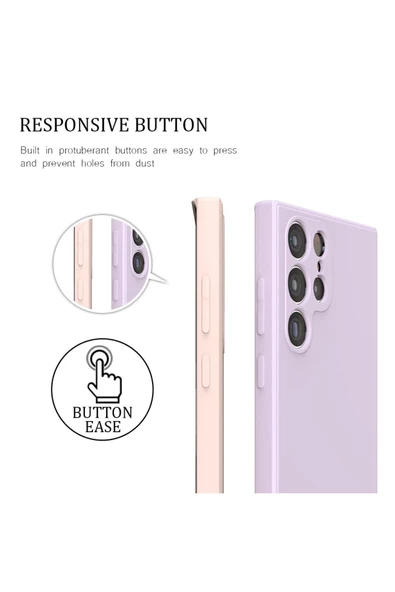 Galaxy S23 Ultra Ile Uyumlu Kılıf Kadife Iç Yüzey Silikon Z-mara Lansman Vieri Kılıf Kırmızı - Resim 5