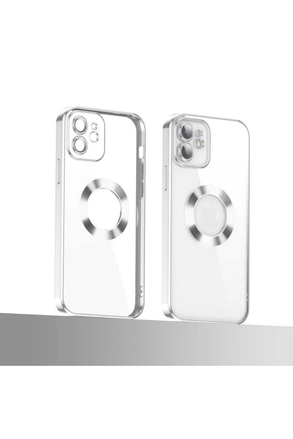 Iphone 14 Ile Uyumlu Kılıf Kamera Korumalı Logo Gösteren Colored Z-omega Kapak Yeşil - Resim 3