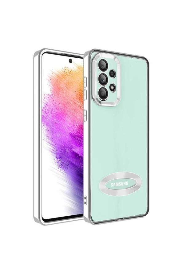 Galaxy A53 5g Ile Uyumlu Kılıf Kamera Korumalı Logo Gösteren Colored Z-omega Gümüş