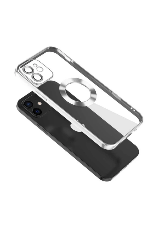 Iphone 14 Pro Max Ile Uyumlu Kılıf Kamera Korumalı Logo Gösteren Colored Z-omega Kapak Siyah - Resim 2