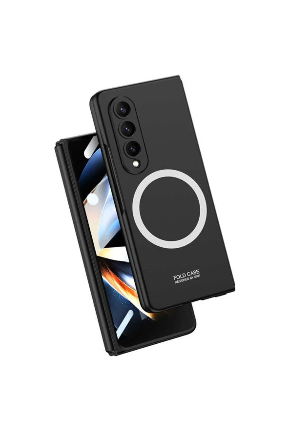 Samsung Galaxy Z Fold 4 Ile Uyumlu Kılıf Magsafe Ile Uyumlu Wireless Şarj Özellikli Wonderful Kapak - Resim 2