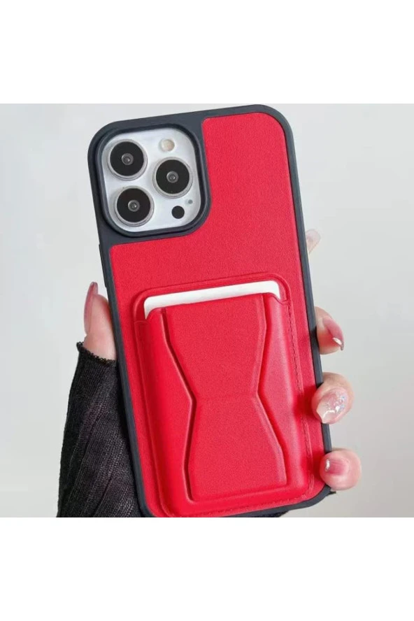 Iphone 13 Pro Ile Uyumlu Kılıf Stand Olabilen Deri Kılıf Kartlık Özellikli Emollient Kılıf