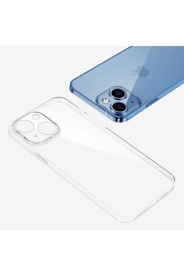 Apple Iphone 13 Ile Uyumlu Kılıf Şeffaf Pürüzsüz Sert Pc Elixir Kapak Şeffaf - Resim 4