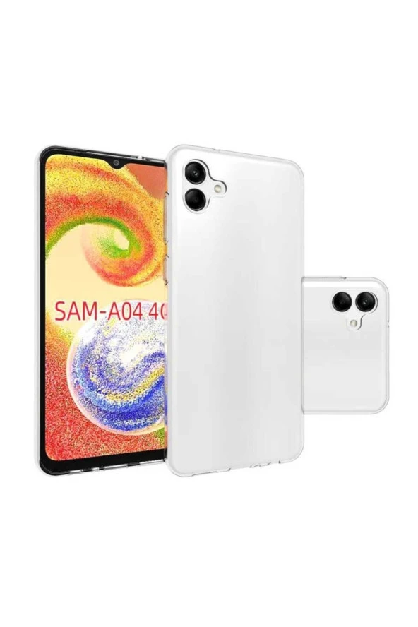Galaxy A04 Ile Uyumlu Kılıf Süper Şeffaf Silikon Kapak - Resim 4