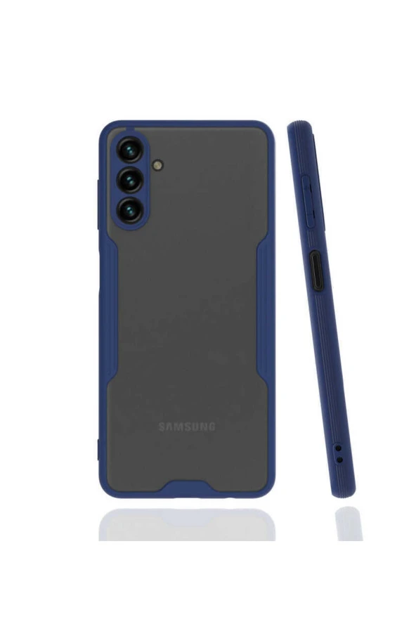 Galaxy A04s Ile Uyumlu Kılıf Renkli Kenar Perfe Tpu Silikon Lacivert - Resim 4