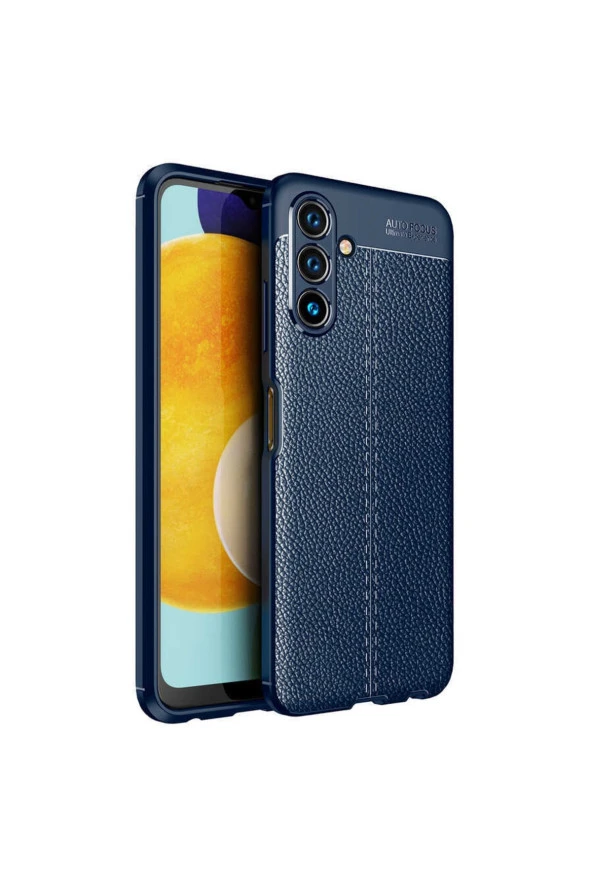 Galaxy A04s Ile Uyumlu Kılıf Niss Silikon Deri Görünümlü Lacivert ürün görseli