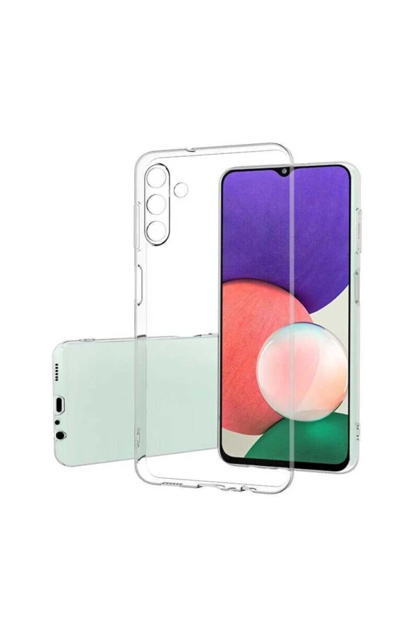Galaxy A04s Ile Uyumlu Kılıf Süper Silikon Kapak Şeffaf