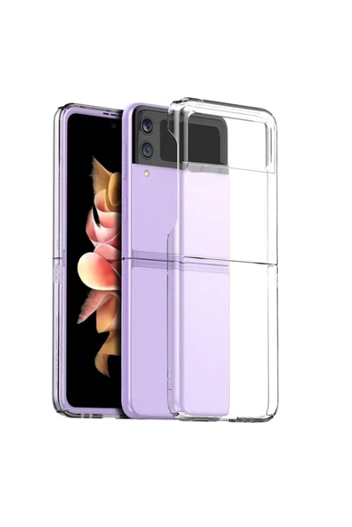 Galaxy Z Flip 4 Ile Uyumlu Kılıf Katlanabilen Şeffaf Flip 4 Ile Uyumlu Wonderful Kılıf Şeffaf - 6