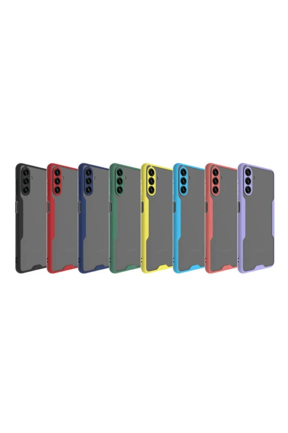 Galaxy A04s Ile Uyumlu Kılıf Renkli Kenar Perfe Tpu Silikon Sarı - Resim 3