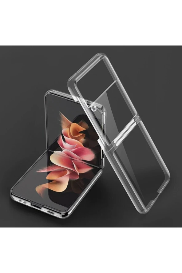Galaxy Z Flip 4 Ile Uyumlu Kılıf Katlanabilen Şeffaf Flip 4 Ile Uyumlu Wonderful Kılıf Şeffaf - 1