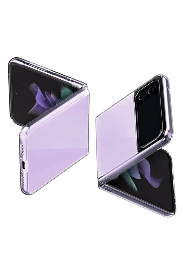 Galaxy Z Flip 4 Ile Uyumlu Kılıf Katlanabilen Şeffaf Flip 4 Ile Uyumlu Wonderful Kılıf Şeffaf - 2