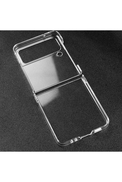 Galaxy Z Flip 4 Ile Uyumlu Kılıf Katlanabilen Şeffaf Flip 4 Ile Uyumlu Wonderful Kılıf Şeffaf - 5
