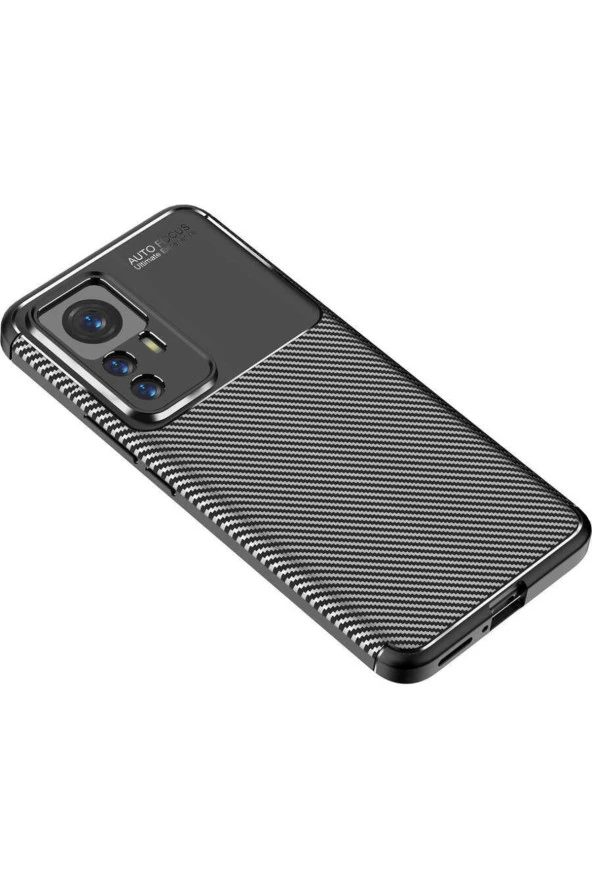 Xiaomi Mi 12t Ile Uyumlu Kılıf Karbon Delüx Tpu Silikon Siyah - Resim 4
