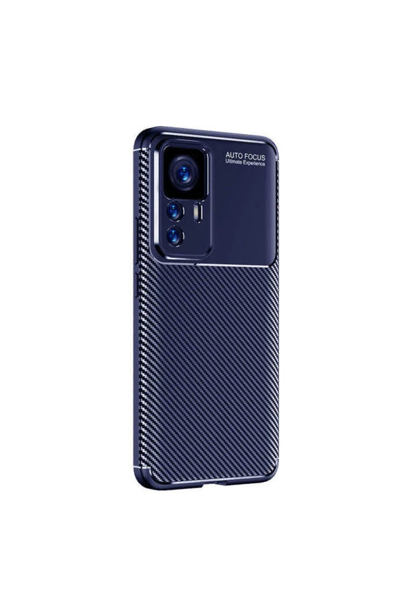 Xiaomi Mi 12t Pro Ile Uyumlu Kılıf Karbon Delüx Tpu Silikon Lacivert ürün görseli