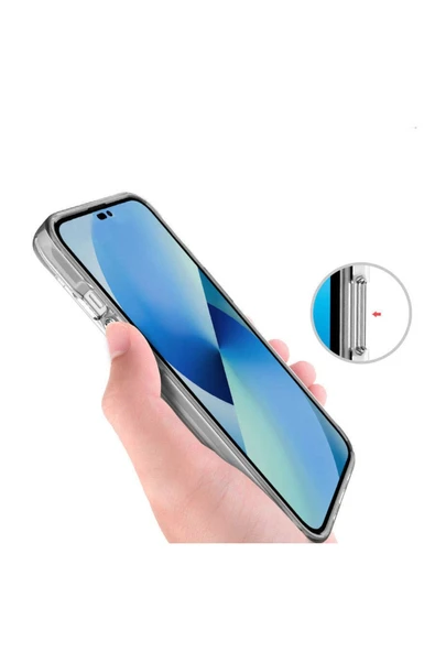 Apple Iphone 14 Plus Ile Uyumlu Kılıf Gard Silikon Darbe Emici Koruma Şeffaf - Resim 6