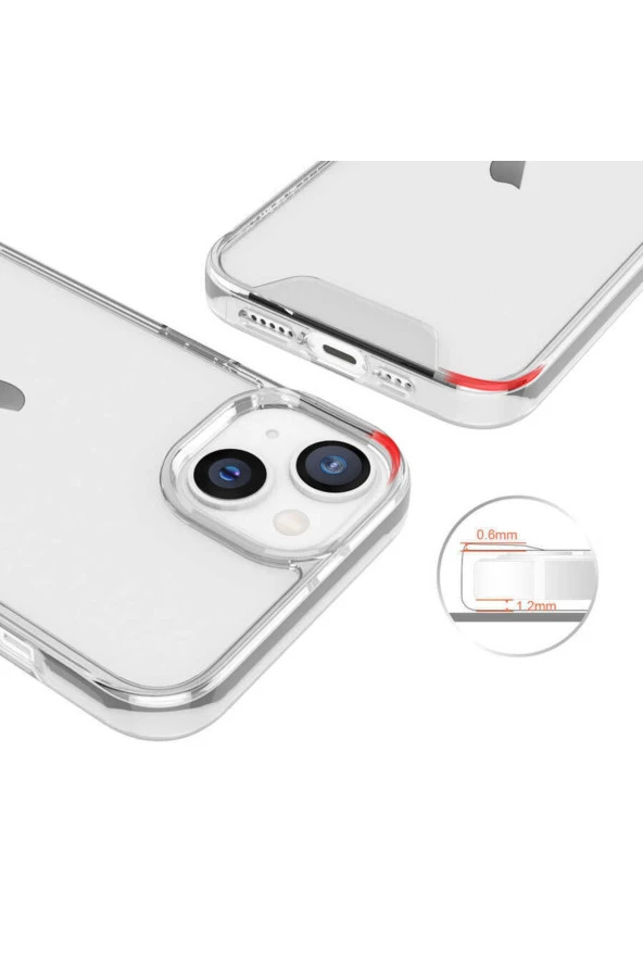 Apple Iphone 14 Plus Ile Uyumlu Kılıf Gard Silikon Darbe Emici Koruma Şeffaf - Resim 3