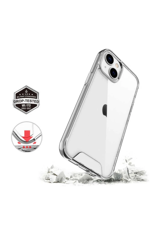 Apple Iphone 14 Plus Ile Uyumlu Kılıf Gard Silikon Darbe Emici Koruma Şeffaf - Resim 4