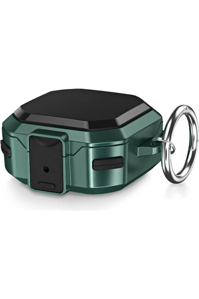 Galaxy Buds Live Ile Uyumlu Kılıf Darbeye Dayanıklı Bungalow Sert Koruyucu Kılıf + Askılık - Resim 5