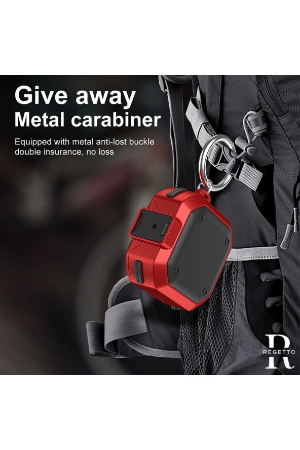 Galaxy Buds Live Ile Uyumlu Kılıf Darbeye Dayanıklı Bungalow Sert Koruyucu Kılıf + Askılık - Resim 4