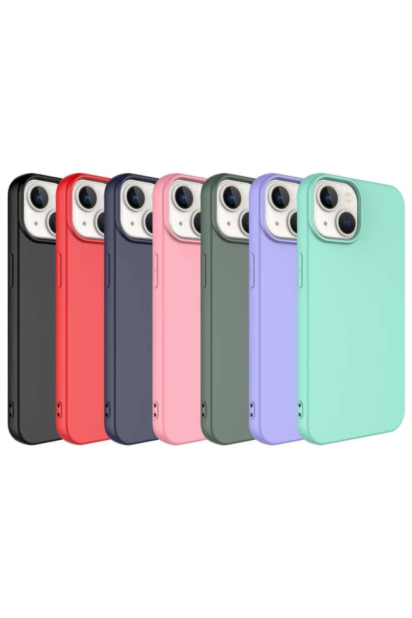 Iphone 14 Pro Ile Uyumlu Kılıf Kadife Iç Yüzey Silikon Vieri Kılıf Lacivert - Resim 3