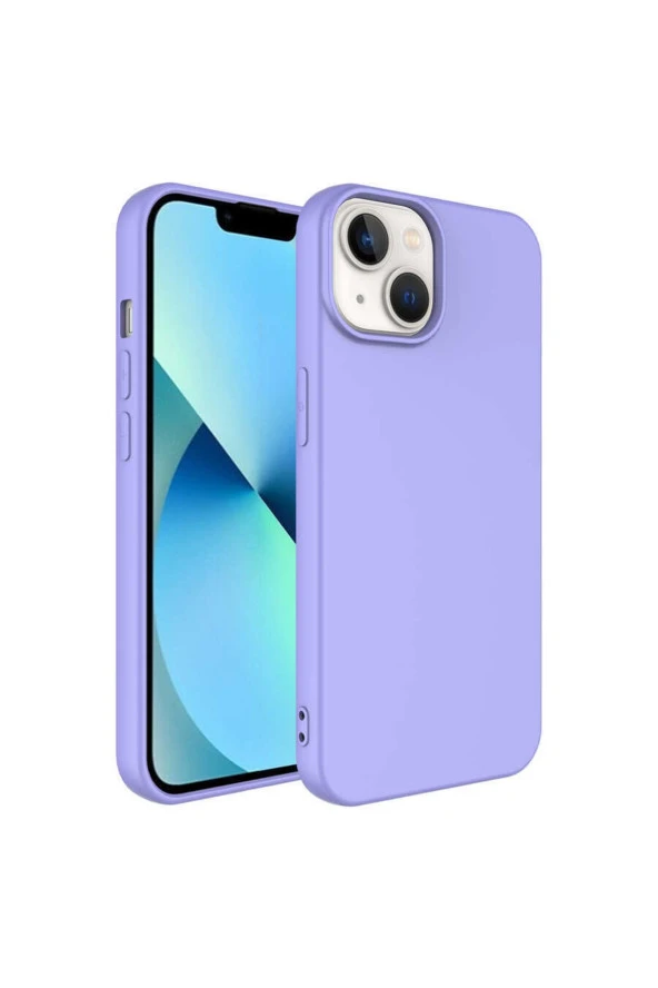 Iphone 14 Pro Max Ile Uyumlu Kılıf Kadife Iç Yüzey Silikon Vieri Kılıf Lila ürün görseli