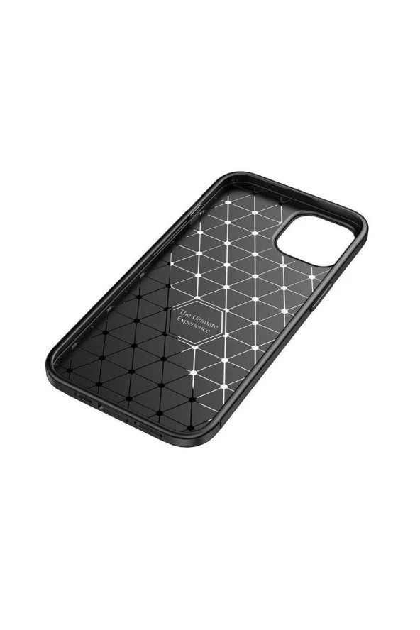 Iphone 14 Pro Max Ile Uyumlu Kılıf Karbon Delüx Tpu Silikon Siyah - Resim 2