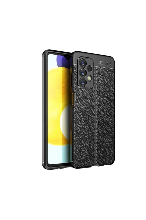 Galaxy A23 Ile Uyumlu Kılıf Niss Silikon Deri Görünümlü Siyah ürün görseli