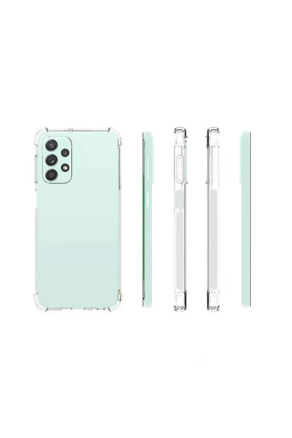 Galaxy A23 Kılıf Ile Uyumlu Kılıf Kamera Korumalı Clear Anti-shock Sert Arka Kapak Şeffaf - Resim 4