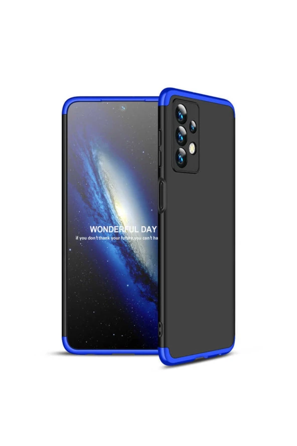 Galaxy A23 Ile Uyumlu Kılıf Soft Hard Koruma Ays Siyah-mavi ürün görseli